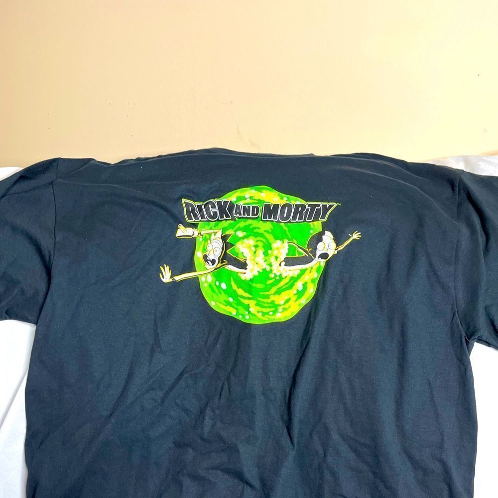 Rick and Morty Portal Men's T-Shirt Black New 2X